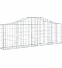 Gabionen mit Hochbogen 6 Stk. 200x30x60/80 cm Verzinktes Eisen