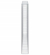 Gabionen mit Hochbogen 6 Stk. 400x30x220/240cm Verzinktes Eisen