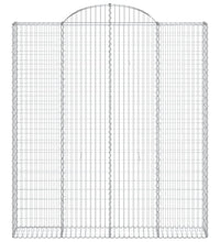 Gabionen mit Hochbogen 11 Stk 200x30x220/240cm Verzinktes Eisen
