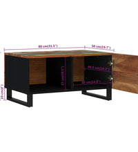 Couchtisch 80x50x40 cm Altholz Massiv & Holzwerkstoff