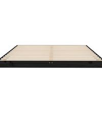 Massivholzbett Schwarz 140x200 cm Kiefer