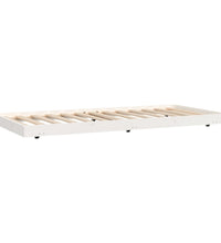 Massivholzbett ohne Matratze Weiß 75x190 cm Kiefernholz