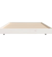 Massivholzbett ohne Matratze Weiß 75x190 cm Kiefernholz