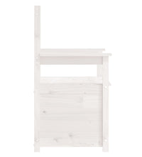 Sitzbank Weiß 112,5x51,5x96,5 cm Massivholz Kiefer