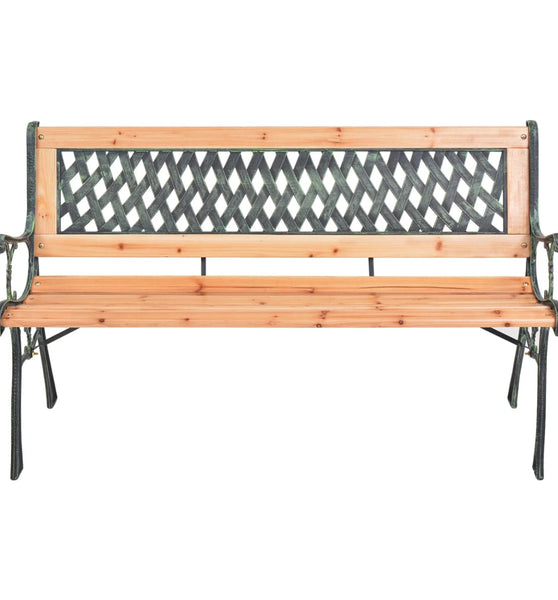 Gartenbank 116 cm Gusseisen und Massivholz Tanne
