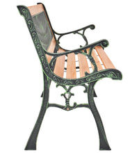 Gartenbank 116 cm Gusseisen und Massivholz Tanne