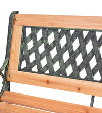 Gartenbank 116 cm Gusseisen und Massivholz Tanne