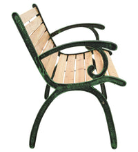 Gartenbank 116 cm Gusseisen und Massivholz Tanne