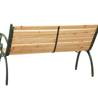 Gartenbank 116 cm Gusseisen und Massivholz Tanne