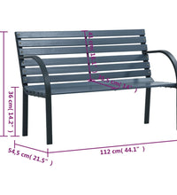 Gartenbank Grau 112 cm Massivholz Tanne