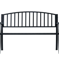 Gartenbank Schwarz 120 cm Stahl