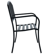 Gartenbank Schwarz 120 cm Stahl