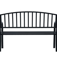 Gartenbank Schwarz 120 cm Stahl