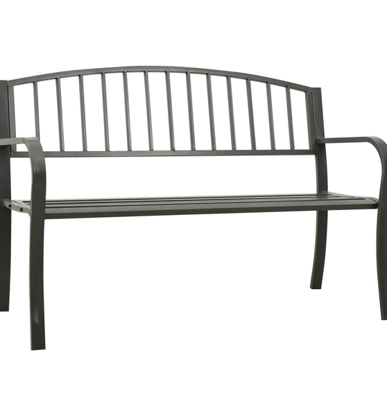 Gartenbank Grau 120 cm Stahl