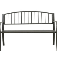 Gartenbank Grau 120 cm Stahl