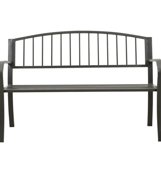 Gartenbank Grau 120 cm Stahl