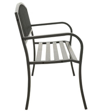 Gartenbank Grau 120 cm Stahl