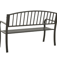 Gartenbank Grau 120 cm Stahl