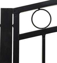 Gartenbank mit Tisch Schwarz 120 cm Stahl