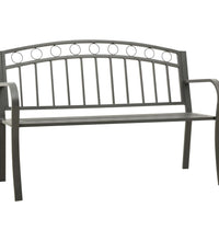 Gartenbank Grau 120 cm Stahl