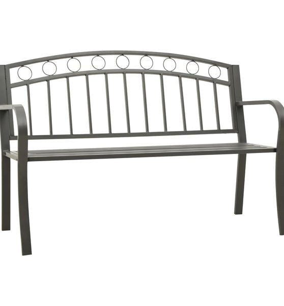 Gartenbank Grau 120 cm Stahl