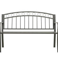 Gartenbank Grau 120 cm Stahl