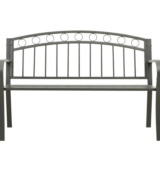 Gartenbank Grau 120 cm Stahl