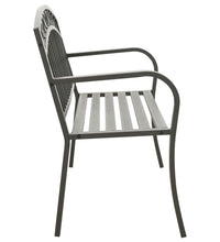 Gartenbank Grau 120 cm Stahl