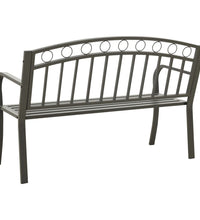Gartenbank Grau 120 cm Stahl