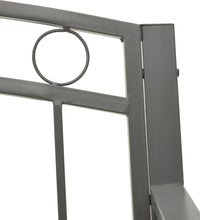 Gartenbank Grau 120 cm Stahl