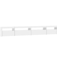 TV-Schrank mit LED-Leuchten Hochglanz-Weiß 270x35x40 cm