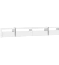 TV-Schrank mit LED-Leuchten Hochglanz-Weiß 270x35x40 cm