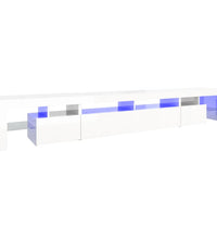TV-Schrank mit LED-Leuchten Hochglanz-Weiß 260x36,5x40 cm