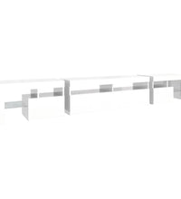 TV-Schrank mit LED-Leuchten Hochglanz-Weiß 260x36,5x40 cm