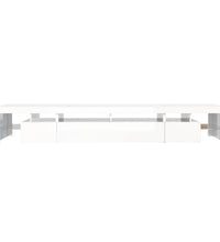 TV-Schrank mit LED-Leuchten Hochglanz-Weiß 260x36,5x40 cm