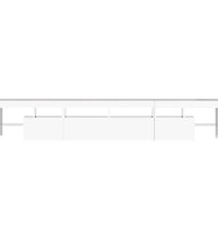 TV-Schrank mit LED-Leuchten Hochglanz-Weiß 230x36,5x40 cm