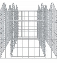 Gabionen-Hochbeet mit Hochbogen 200x50x50 cm Verzinktes Eisen