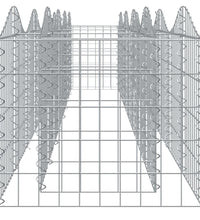 Gabionen-Hochbeet mit Hochbogen 400x50x50 cm Verzinktes Eisen