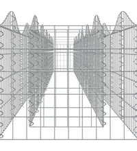 Gabionen-Hochbeet mit Hochbogen 600x50x50 cm Verzinktes Eisen