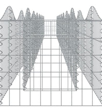 Gabionen-Hochbeet mit Hochbogen 800x50x50 cm Verzinktes Eisen