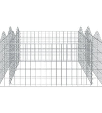Gabionen-Hochbeet mit Hochbogen 200x100x50 cm Verzinktes Eisen