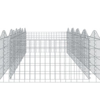 Gabionen-Hochbeet mit Hochbogen 400x100x50 cm Verzinktes Eisen