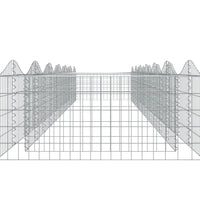 Gabionen-Hochbeet mit Hochbogen 600x100x50 cm Verzinktes Eisen