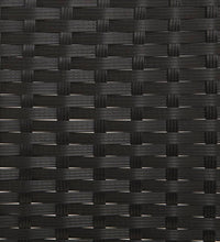 Gartenbank 2-Sitzer mit Kissen Schwarz Poly Rattan