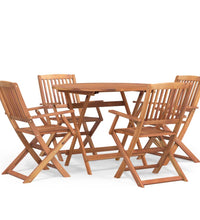 5-tlg. Garten-Essgruppe Massivholz Akazie