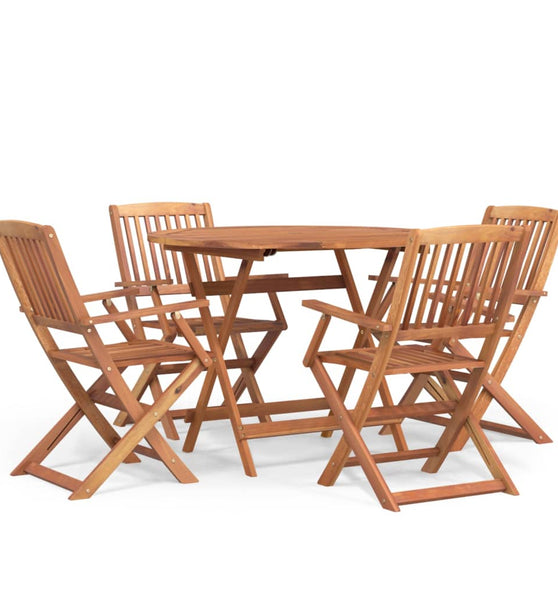 5-tlg. Garten-Essgruppe Massivholz Akazie