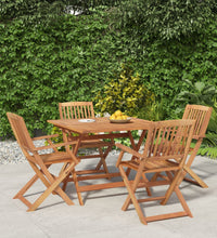 5-tlg. Garten-Essgruppe Massivholz Akazie