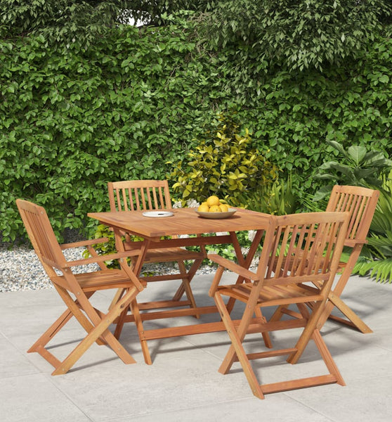 5-tlg. Garten-Essgruppe Massivholz Akazie