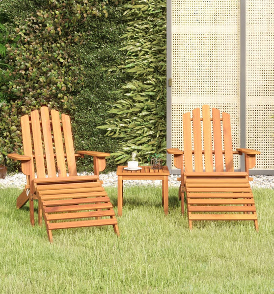 3-tlg. Garten-Lounge-Set Adirondack Massivholz Akazie