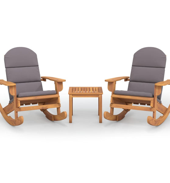 3-tlg. Garten-Lounge-Set Adirondack Massivholz Akazie